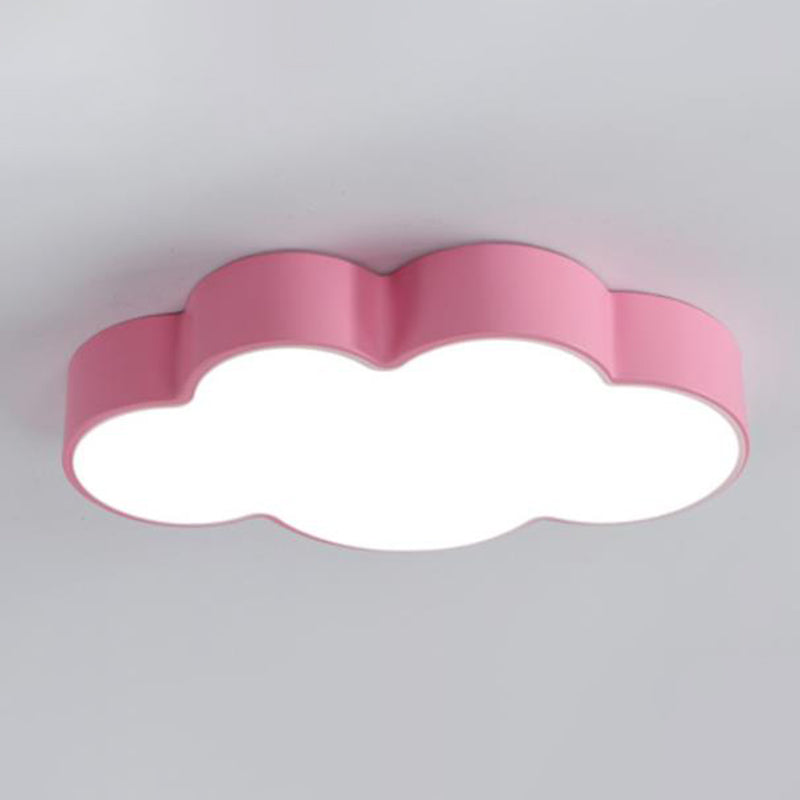 Metallic LED Flush Mount for Kids' Rooms with Acrylic Shade