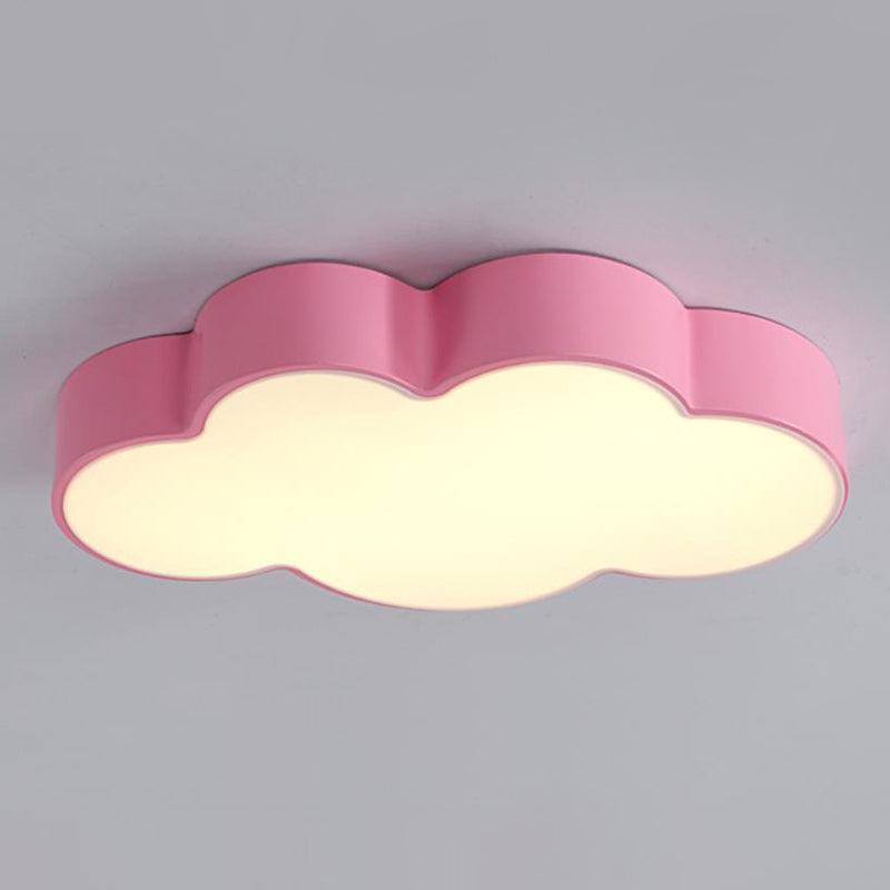 Metallic LED Flush Mount for Kids' Rooms with Acrylic Shade