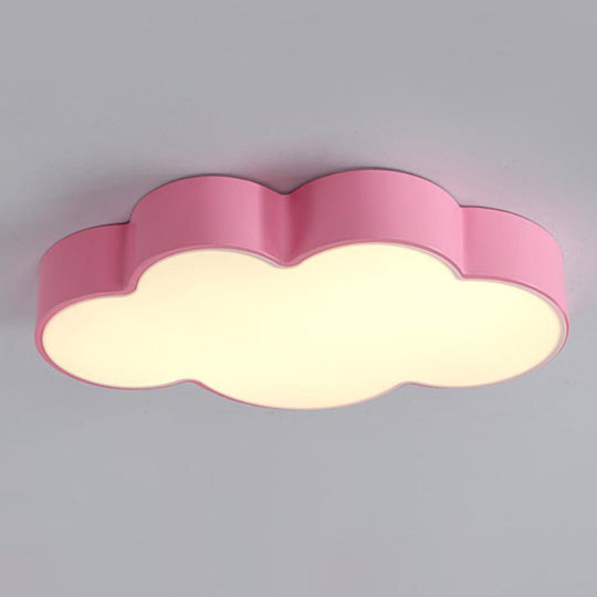 Metallic LED Flush Mount for Kids' Rooms with Acrylic Shade