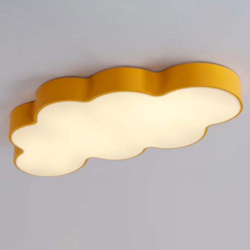 Metallic LED Flush Mount for Kids' Rooms with Acrylic Shade