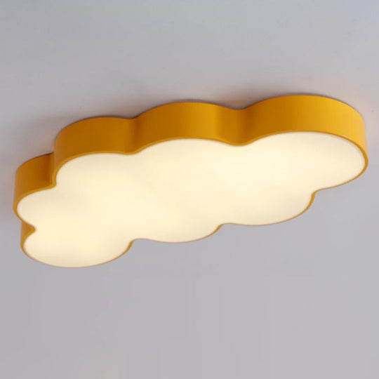 Metallic LED Flush Mount for Kids' Rooms with Acrylic Shade