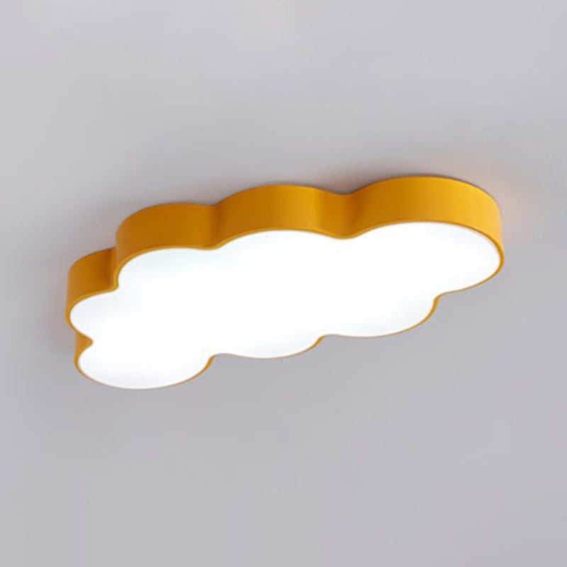 Metallic LED Flush Mount for Kids' Rooms with Acrylic Shade