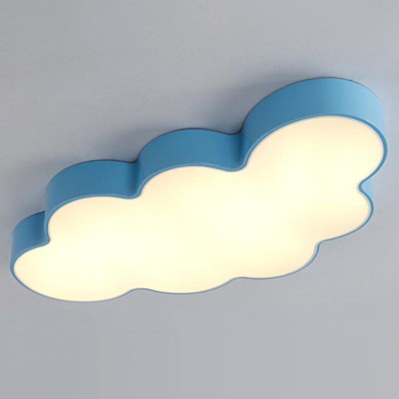 Metallic LED Flush Mount for Kids' Rooms with Acrylic Shade