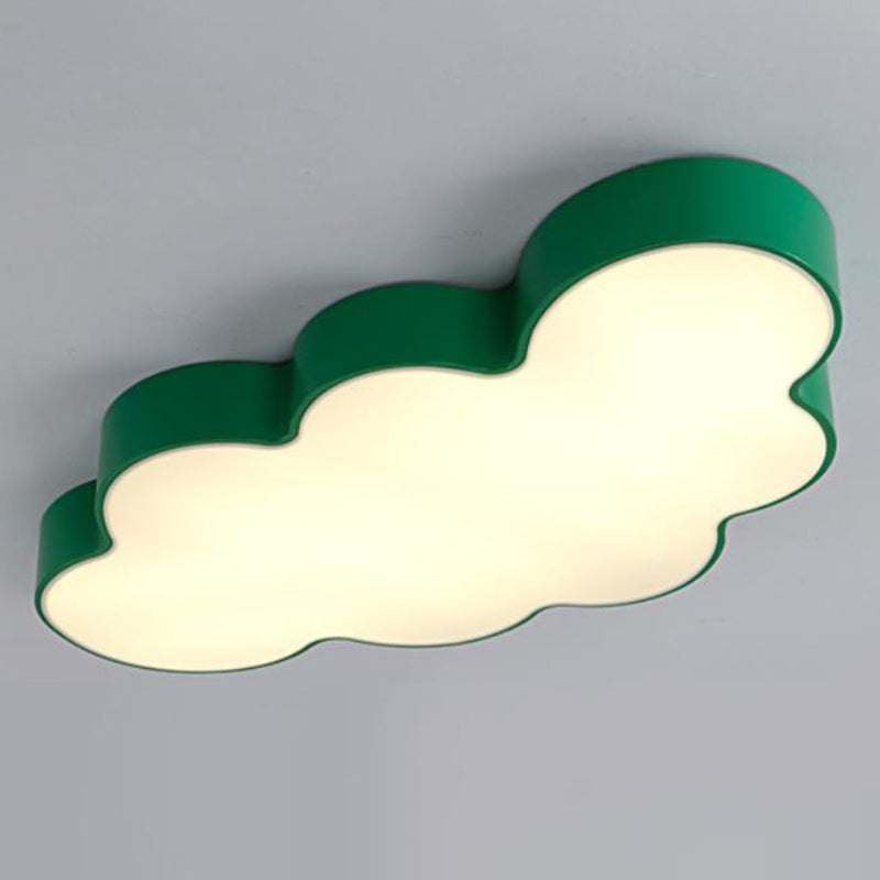 Metallic LED Flush Mount for Kids' Rooms with Acrylic Shade