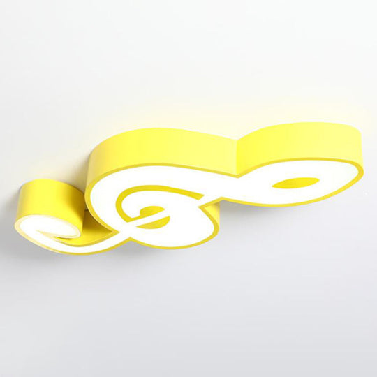 Kids Acrylic Musical Note LED Ceiling Light - Perfect for Kindergarten