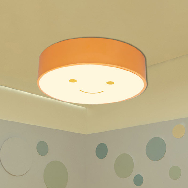 Happy Face LED Nursery Ceiling Light - Acrylic Flush Mount for Kids