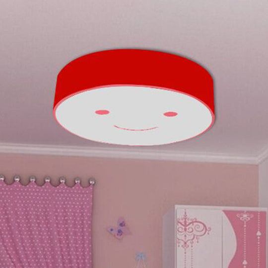 Happy Face LED Nursery Ceiling Light - Acrylic Flush Mount for Kids