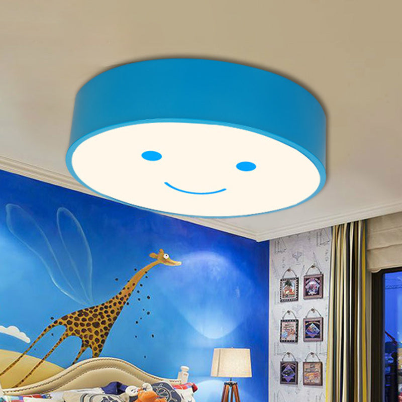 Happy Face LED Nursery Ceiling Light - Acrylic Flush Mount for Kids
