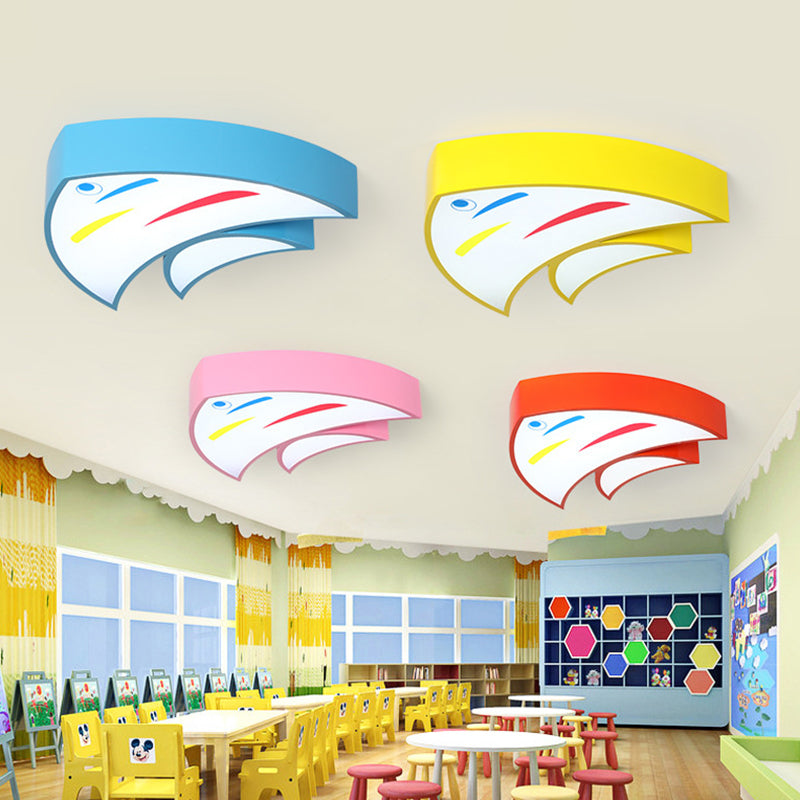 Tropical Fish LED Flush Mount Lighting for Kids' Kindergarten: A Bright and Fun Addition!