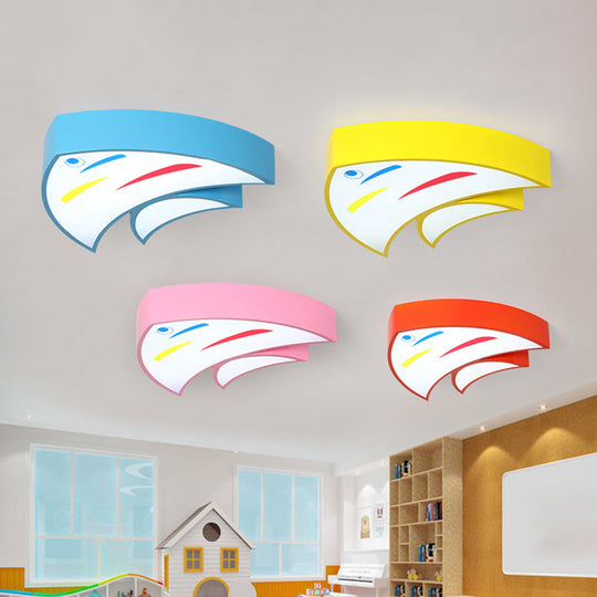 Tropical Fish LED Flush Mount Lighting for Kids' Kindergarten: A Bright and Fun Addition!