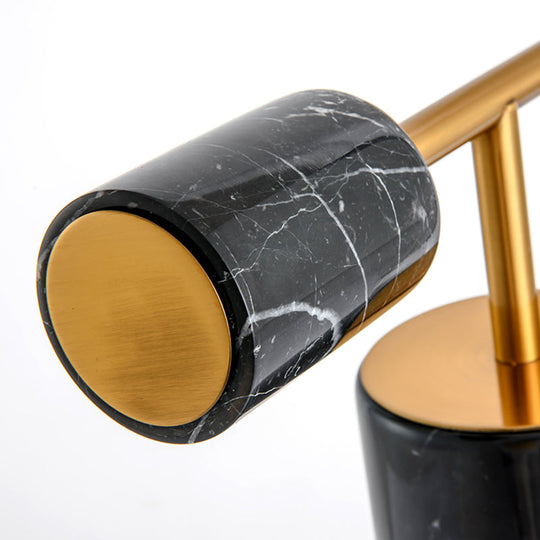 Sleek Opal Glass Sphere Table Lamp: Minimalistic 1-Light Bedside Lighting with Marble Base