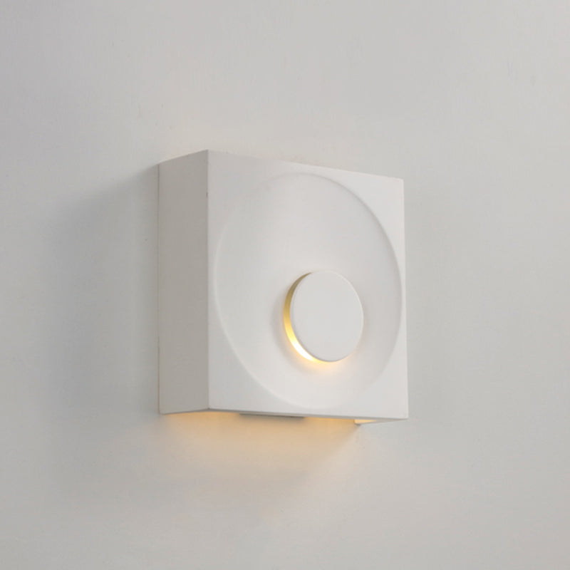 Nordic Square LED Wall Sconce Light - Modern Cement Bedroom Lighting