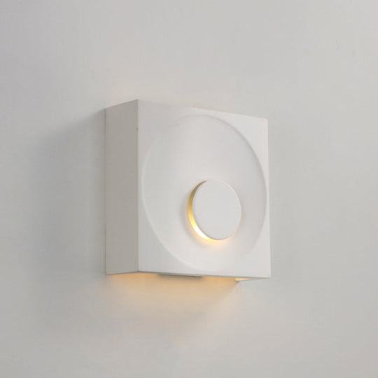 Nordic Square LED Wall Sconce Light - Modern Cement Bedroom Lighting