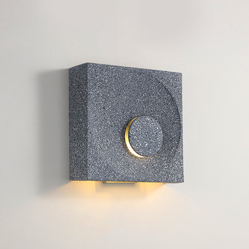 Nordic Square LED Wall Sconce Light - Modern Cement Bedroom Lighting