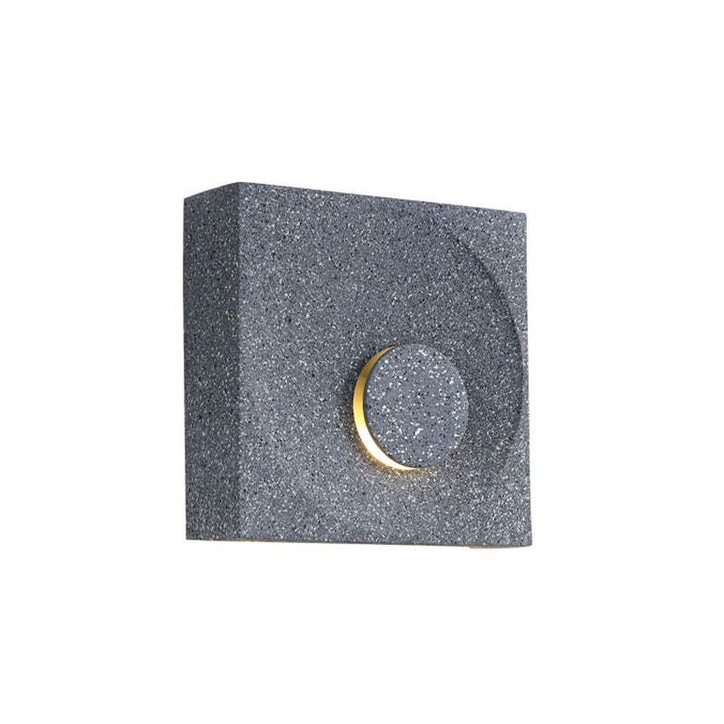 Nordic Square LED Wall Sconce Light - Modern Cement Bedroom Lighting