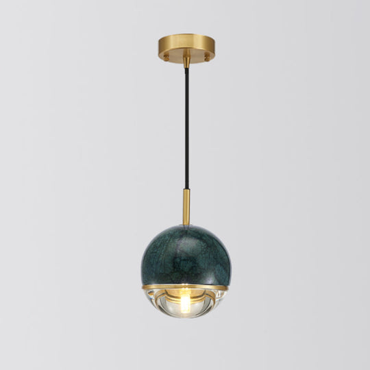 Minimalistic Marble Pendant Ceiling Light for Shaded Dining Room with 1 Head