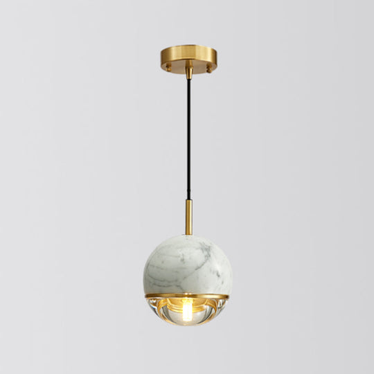 Minimalistic Marble Pendant Ceiling Light for Shaded Dining Room with 1 Head
