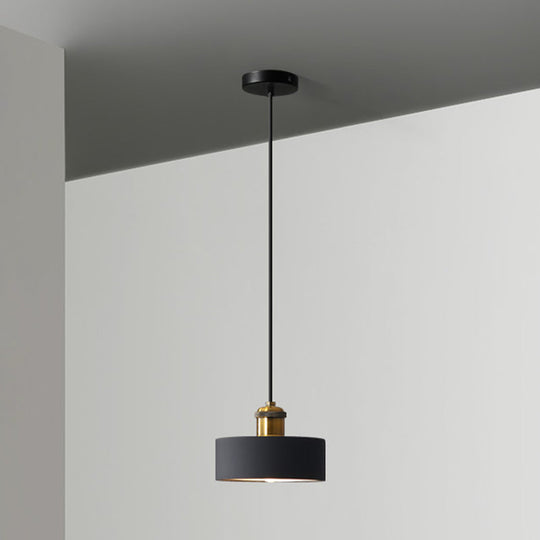 Minimalist Geometric Pendant Light - Single Resin-Cement Dining Room Suspension Fixture