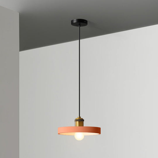 Minimalist Geometric Pendant Light - Single Resin-Cement Dining Room Suspension Fixture