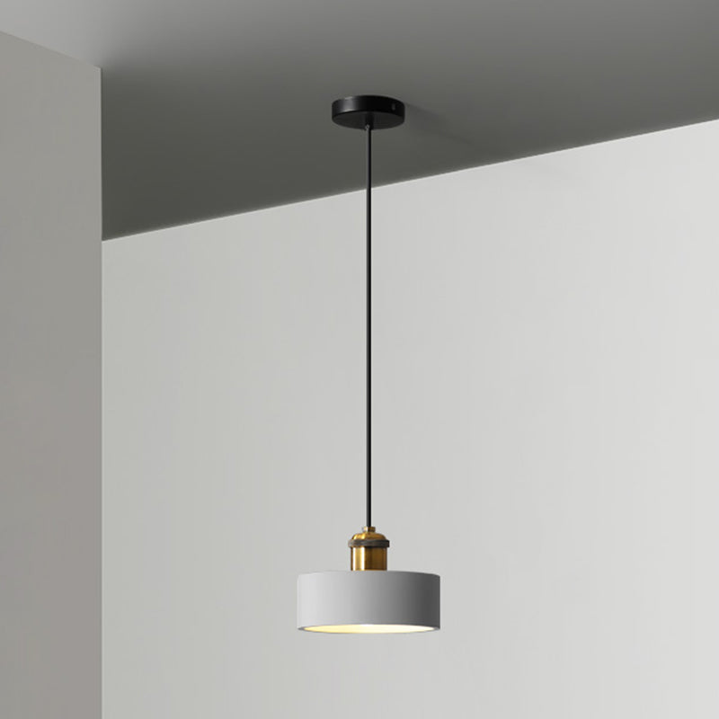 Minimalist Geometric Pendant Light - Single Resin-Cement Dining Room Suspension Fixture