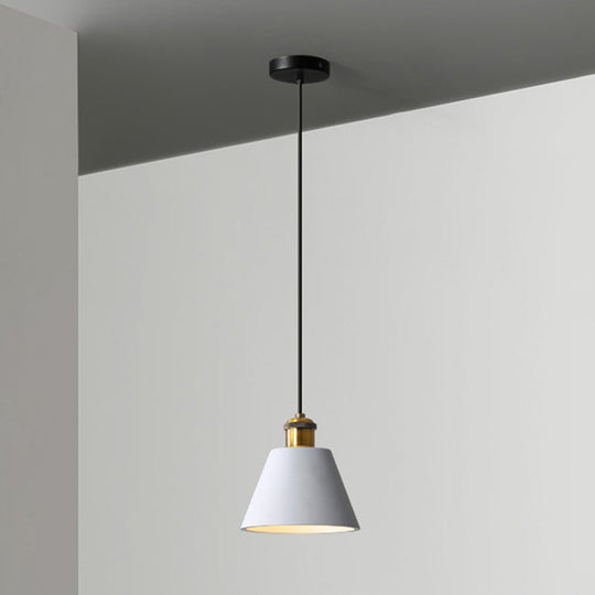 Minimalist Geometric Pendant Light - Single Resin-Cement Dining Room Suspension Fixture