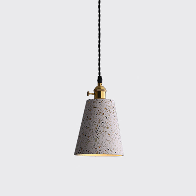 Minimalistic Terrazzo Pendant Light for Dining Room Ceiling - Geometric Design, 1 Head