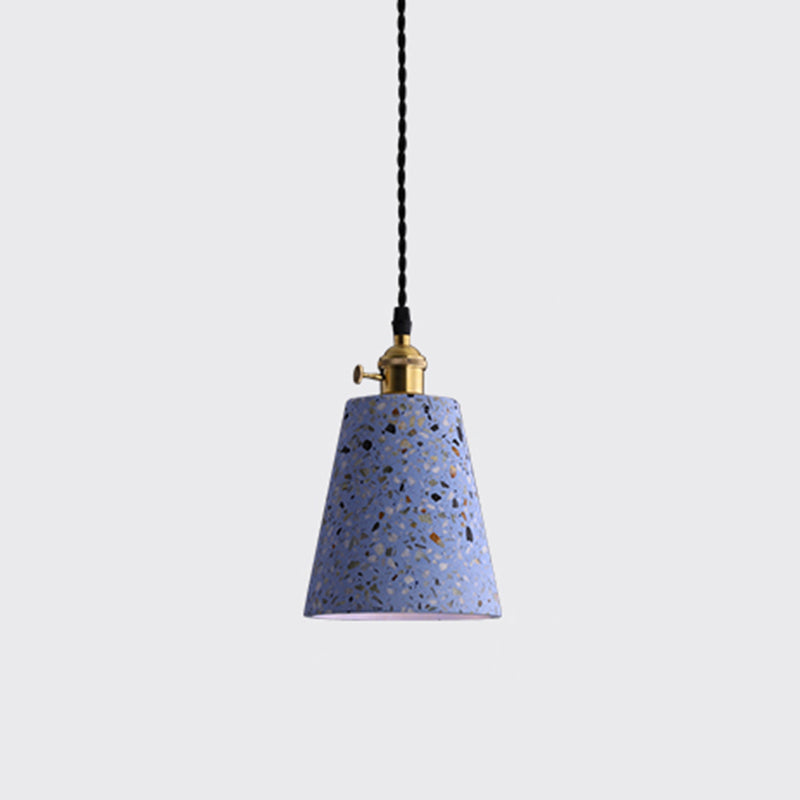Minimalistic Terrazzo Pendant Light for Dining Room Ceiling - Geometric Design, 1 Head