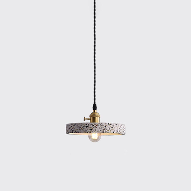 Minimalistic Terrazzo Pendant Light for Dining Room Ceiling - Geometric Design, 1 Head