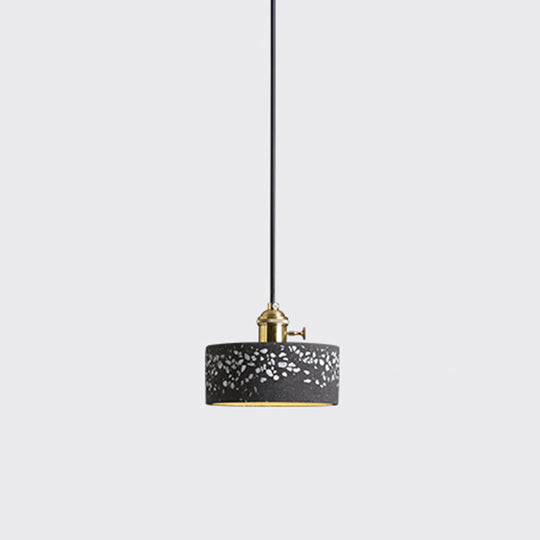 Minimalistic Terrazzo Pendant Light for Dining Room Ceiling - Geometric Design, 1 Head