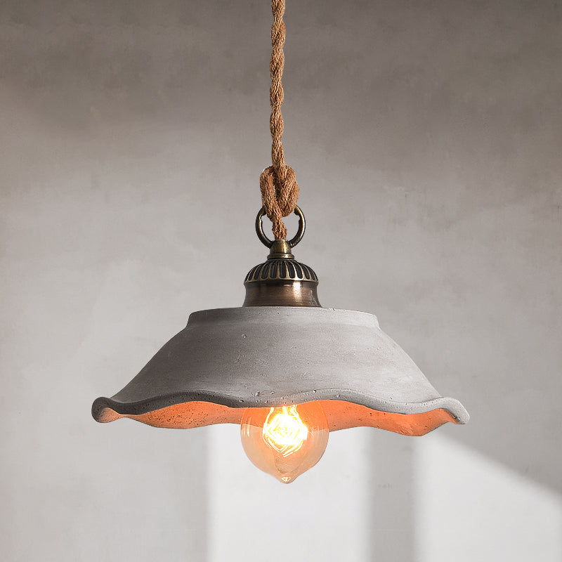 Grey Minimalist Hanging Pendant Light for Dining Room Ceiling