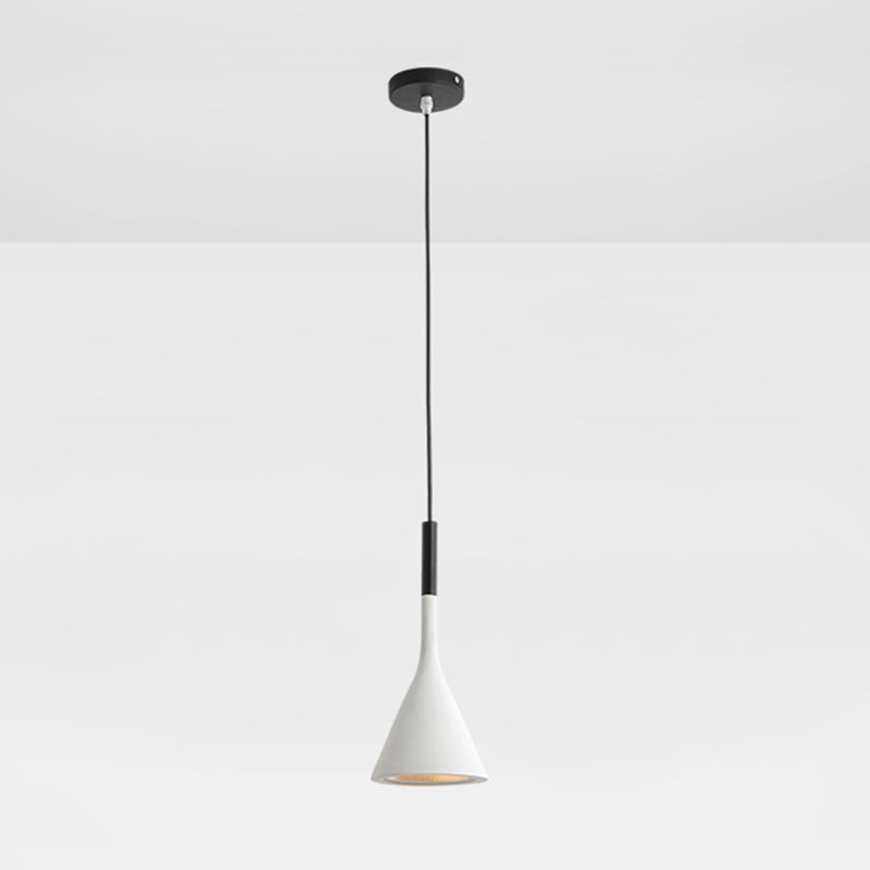 Modern Geometric Resin Hanging Lamp for Bedroom - Stylish Ceiling Lighting with 1 Bulb