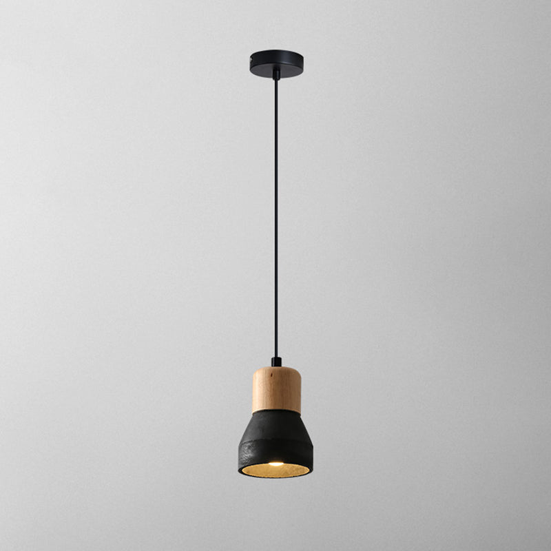Modern Cement Bell Pendant Light Fixture for Dining Room - 1-Light Suspension