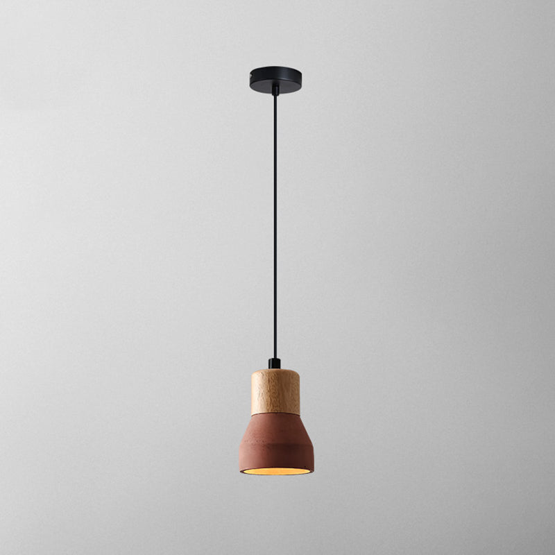 Modern Cement Bell Pendant Light Fixture for Dining Room - 1-Light Suspension