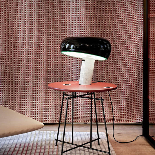 Minimalist Marble Base Table Light with Single-Bulb for Bedside