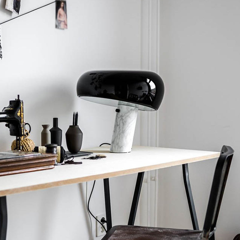 Minimalist Marble Base Table Light with Single-Bulb for Bedside