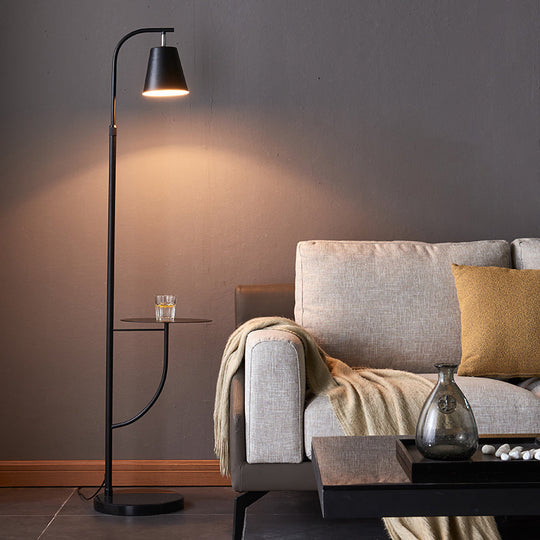 Nordic-Style Metal Bell Floor Lamp with Marble Base - Ideal for Living Room Lighting