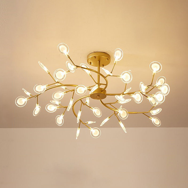 Simplistic LED Swirling Branch Chandelier Pendant Light for Dining Room
