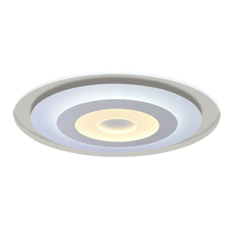 Simplicity Acrylic White LED Flush Mount Ceiling Light - Extra-Thin Round Design, Easy to Install