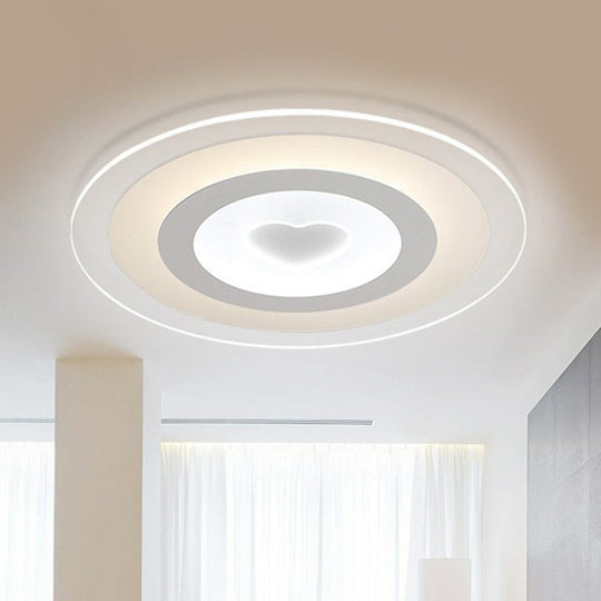 Clear Acrylic LED Flush Mount Fixture for Ultra-Thin Living Room Lighting