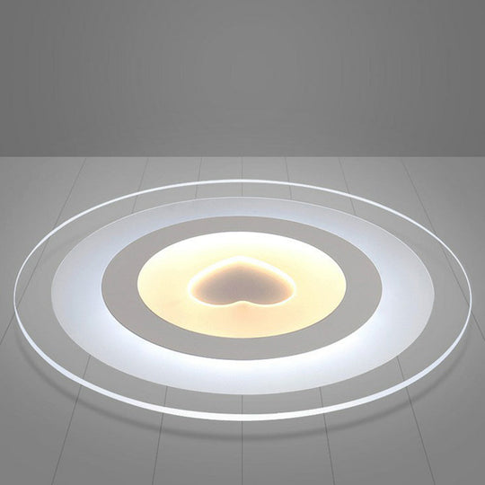Clear Acrylic LED Flush Mount Fixture for Ultra-Thin Living Room Lighting