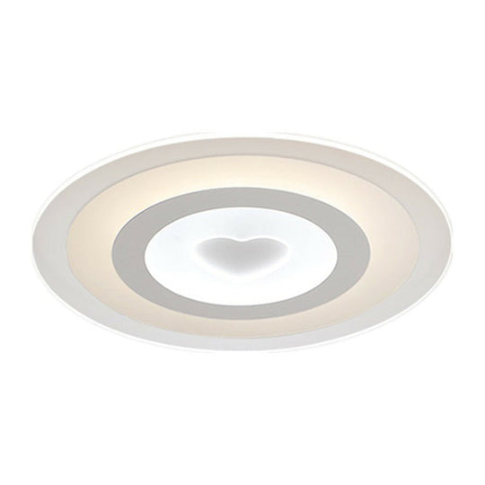 Clear Acrylic LED Flush Mount Fixture for Ultra-Thin Living Room Lighting
