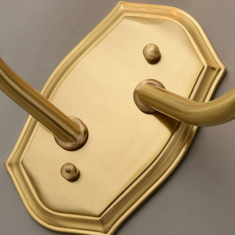 Modern Brass Sconce Light with Clear Glass Shade - Wall Mounted 1/2-Light for Living Room