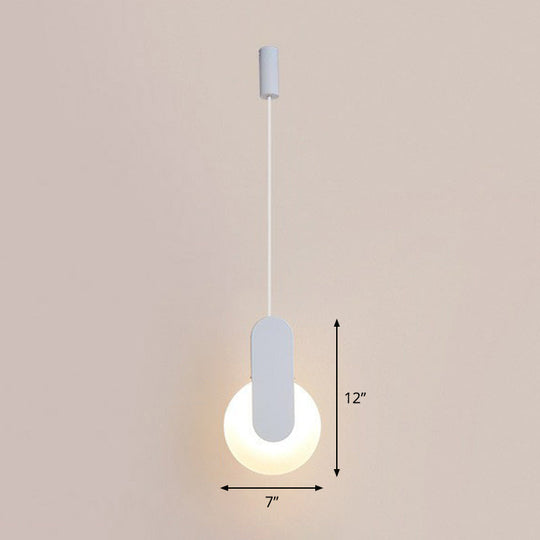 Nordic Style LED Circular Acrylic Ceiling Pendant Light for Bedside