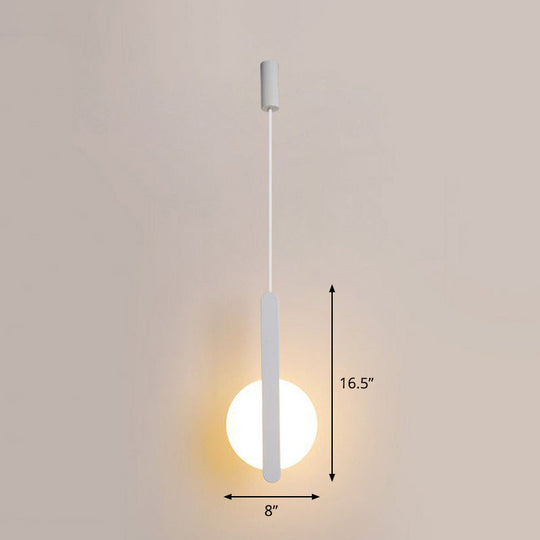 Nordic Style LED Circular Acrylic Ceiling Pendant Light for Bedside