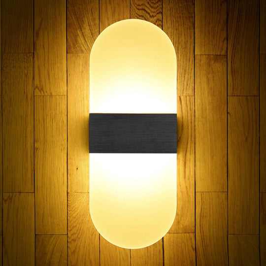 Modern Acrylic Geometric LED Wall Sconce Lamp: Stylish Bedside Lighting Fixture