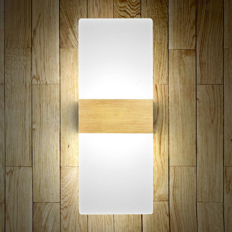 Modern Acrylic Geometric LED Wall Sconce Lamp: Stylish Bedside Lighting Fixture