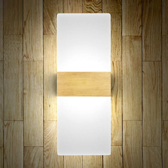 Modern Acrylic Geometric LED Wall Sconce Lamp: Stylish Bedside Lighting Fixture