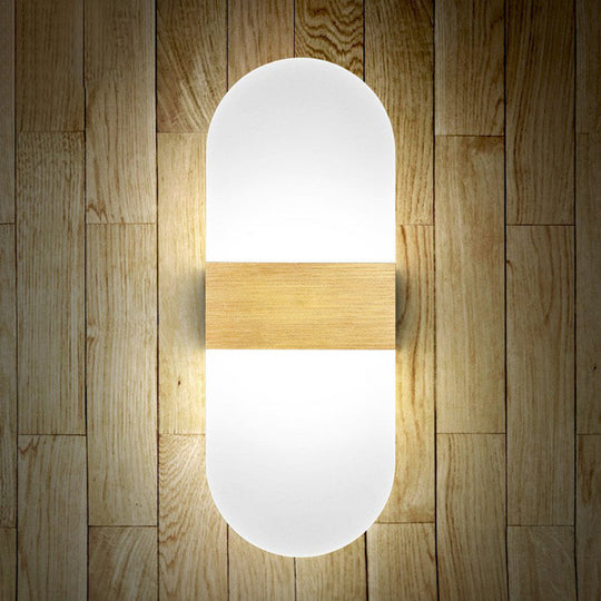 Modern Acrylic Geometric LED Wall Sconce Lamp: Stylish Bedside Lighting Fixture