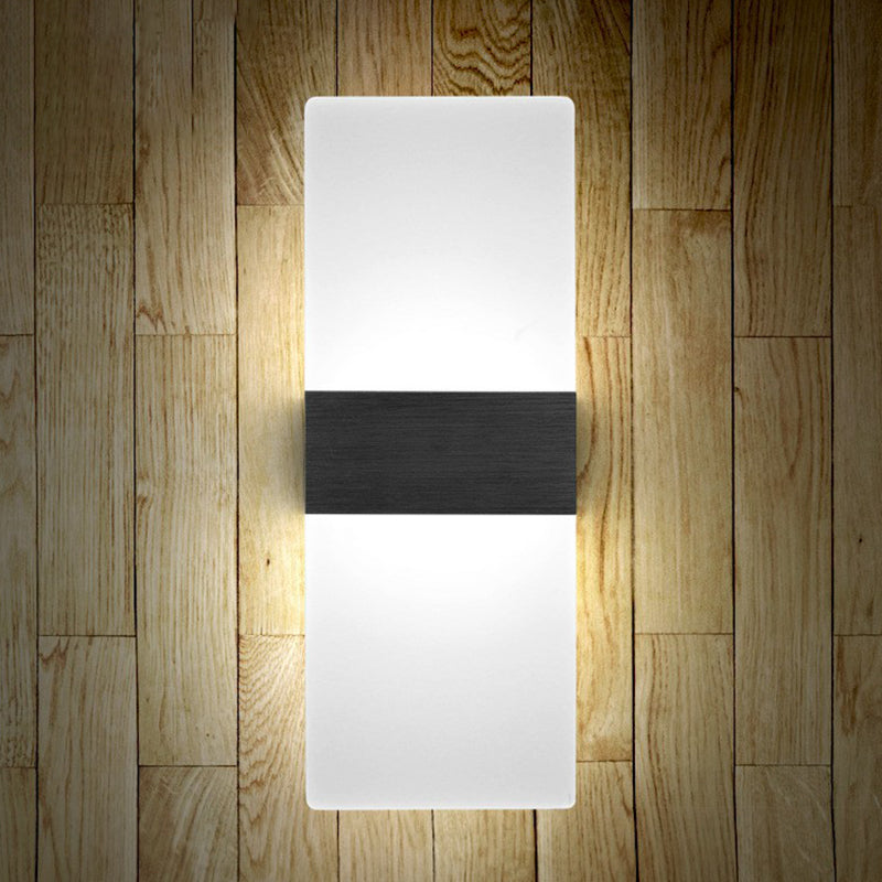 Modern Acrylic Geometric LED Wall Sconce Lamp: Stylish Bedside Lighting Fixture