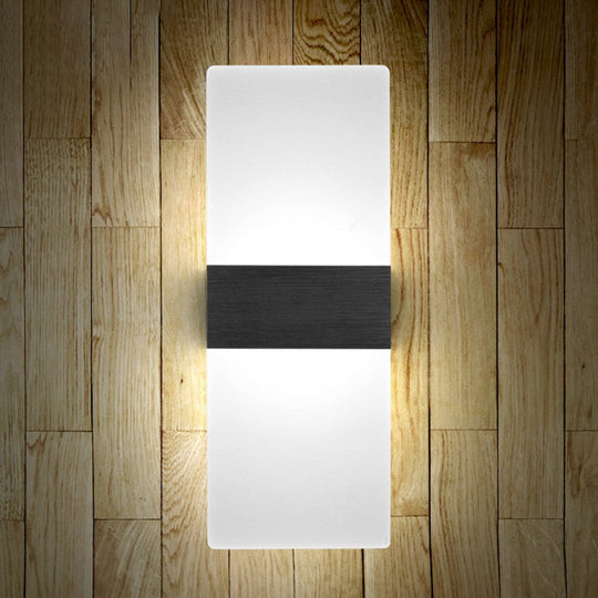 Modern Acrylic Geometric LED Wall Sconce Lamp: Stylish Bedside Lighting Fixture